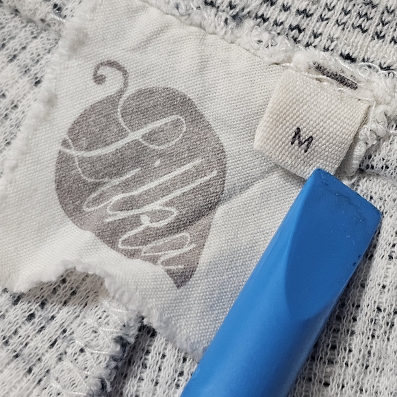 ANTHROPOLOGIE LILKA Patterned Lounge Pants White Black Size M - Picture 4 of 6